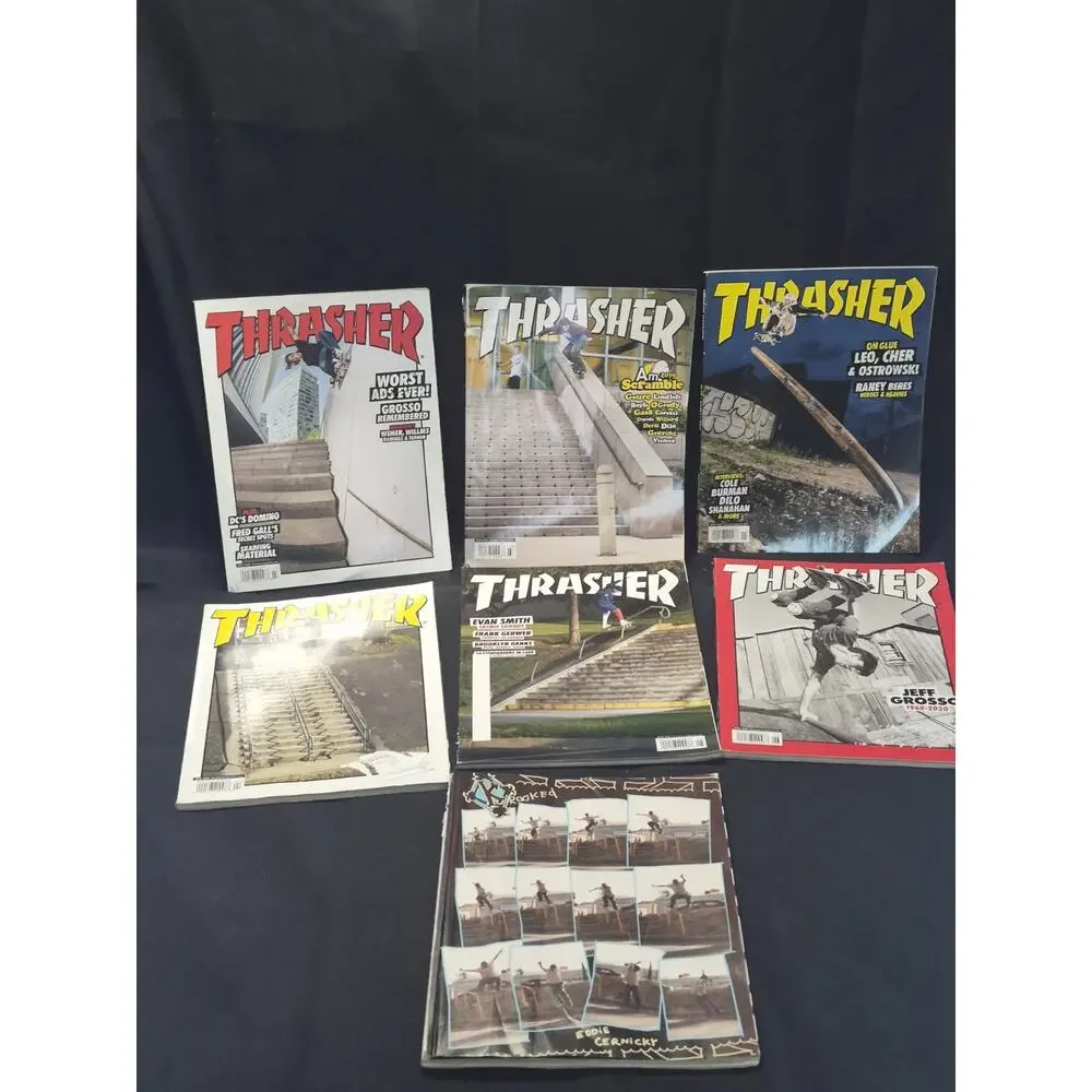 Thrasher Skateboarding Magazine Lot 7 2020 Vintage Magazines.. Skateboard